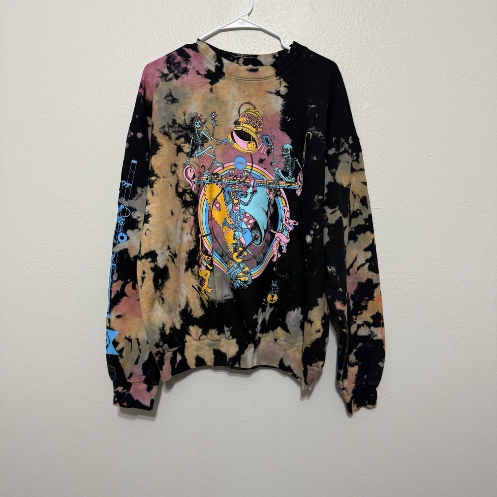 Los Angeles Apparel Grateful Dead Tie Dye Sweatshirt XL Neon Retro Trippy